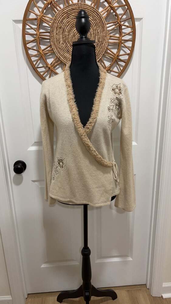 Fransa Wrap Cardigan Wool